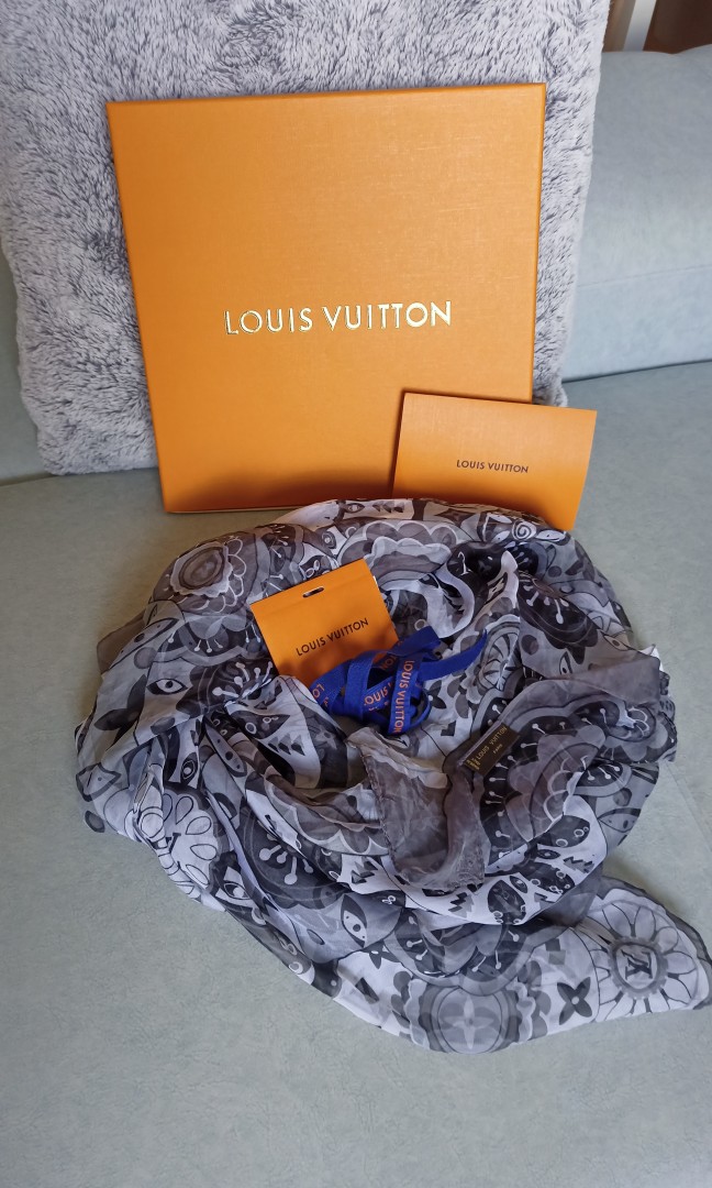 Authentic Louis Vuitton Silk Scarf, Women's Fashion, Tops, Other