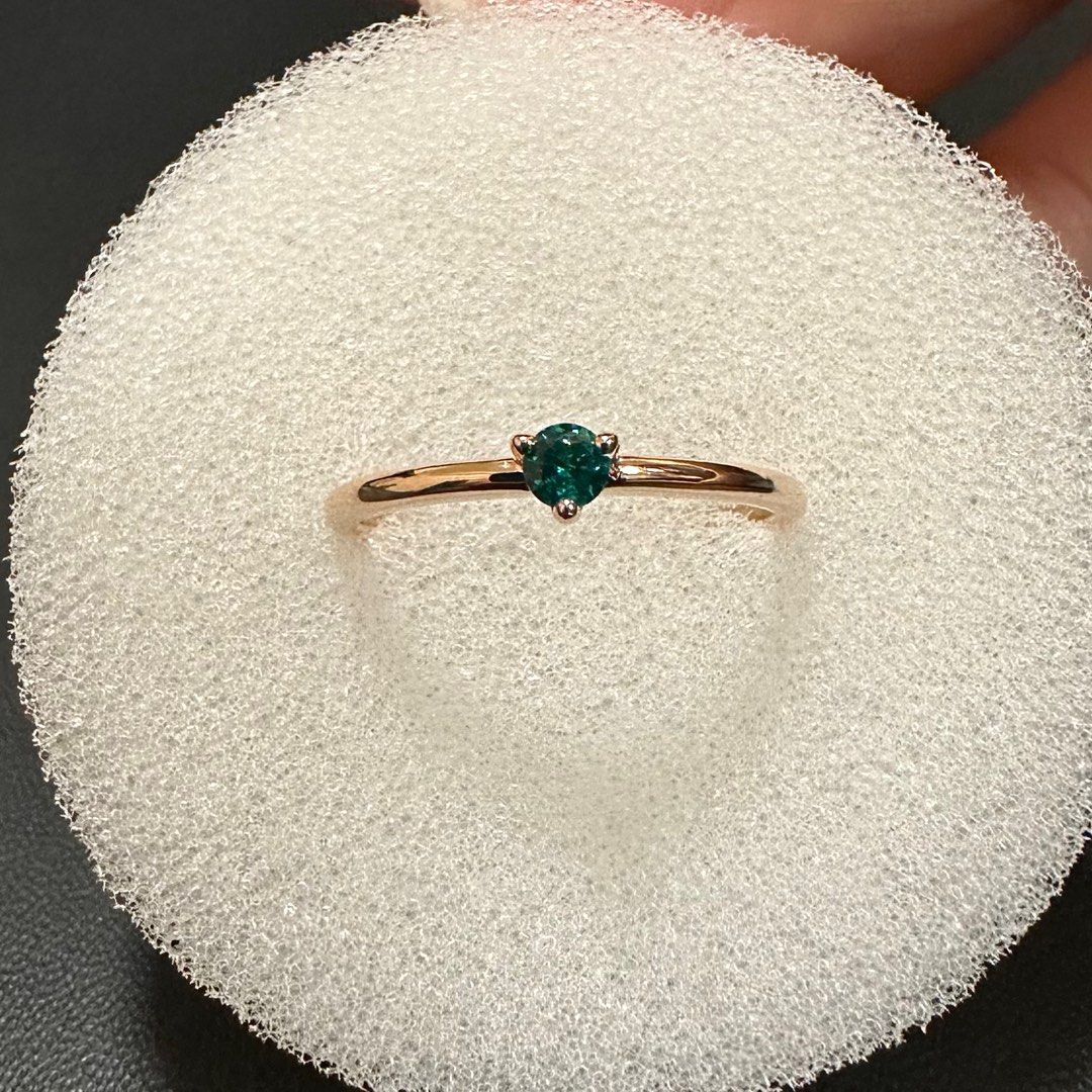 Authentic Pandora Green Solitaire Ring
