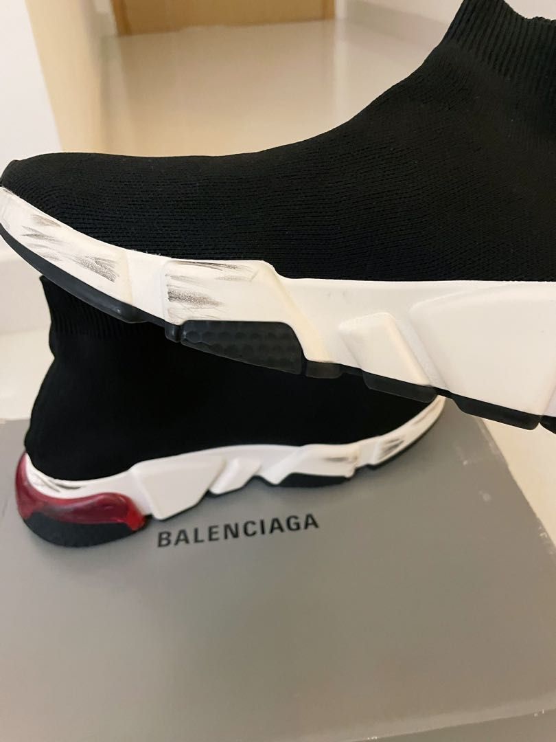 How to clean white balenciaga sock shoes outlet