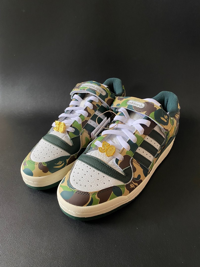 Bape x adidas forum low 30th Anniversary ABC Green Camo Men s