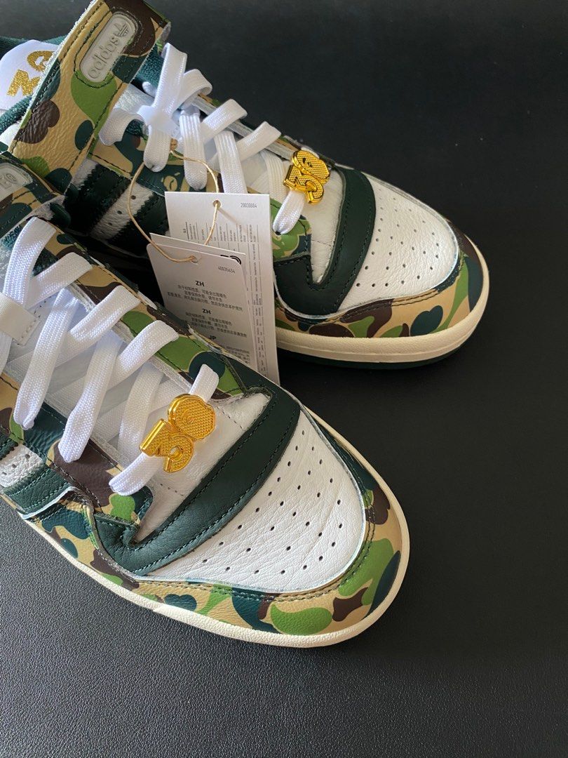 Bape x adidas forum low 30th Anniversary ABC Green Camo Men s