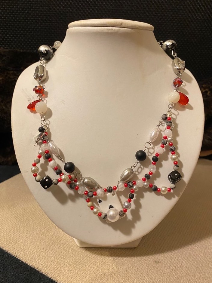 Red and clearance black necklace