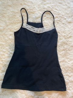 Black Tank Top with lace details
