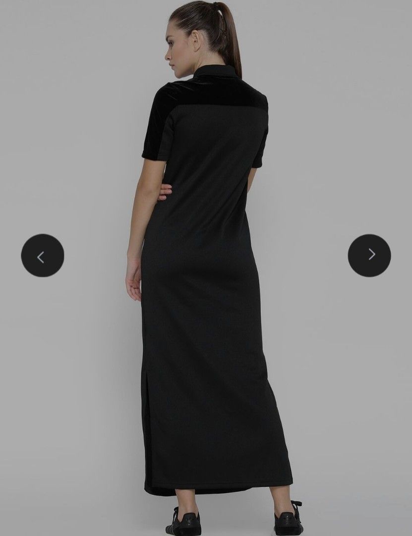 BLack Velvet Vibes Long Tee Maxi Dress Sold Out Adidas