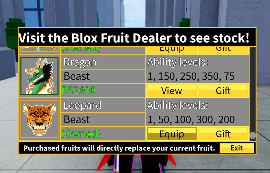 Blox fruit account with permanent fruits on it
