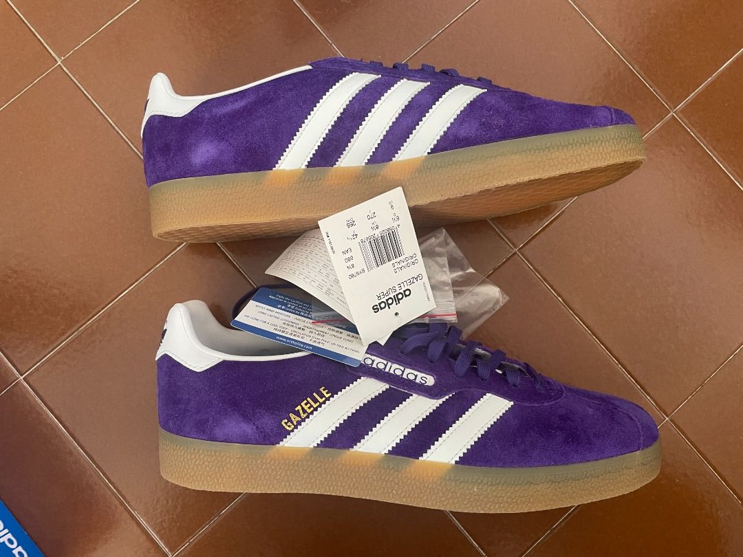 Adidas gazelle super purple deals