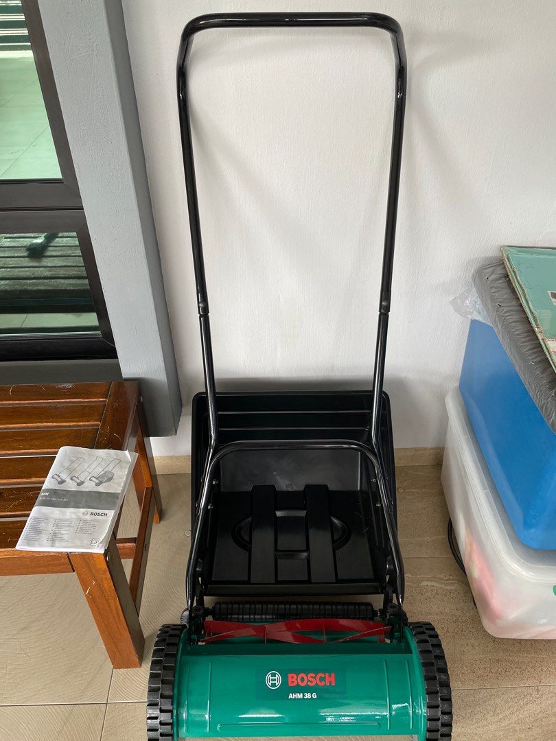 Bosch Manual Lawn Mower AHM38G, Furniture & Home Living, Gardening