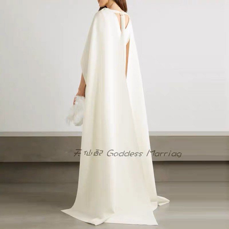 Brand new White wedding gown with cape sleeves XXXL