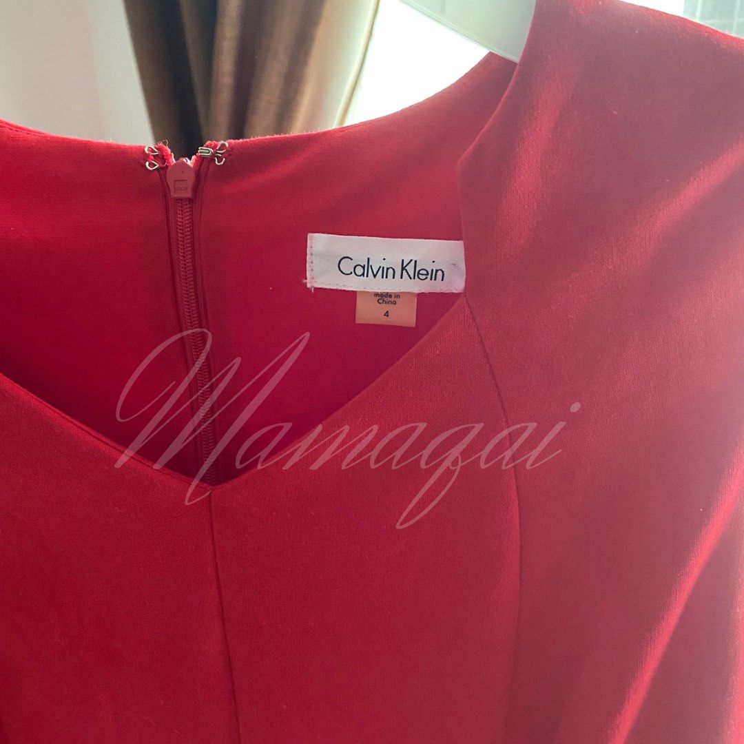 Calvin klein red dress, Women's Fashion, Dresses & Sets, Dresses on ...