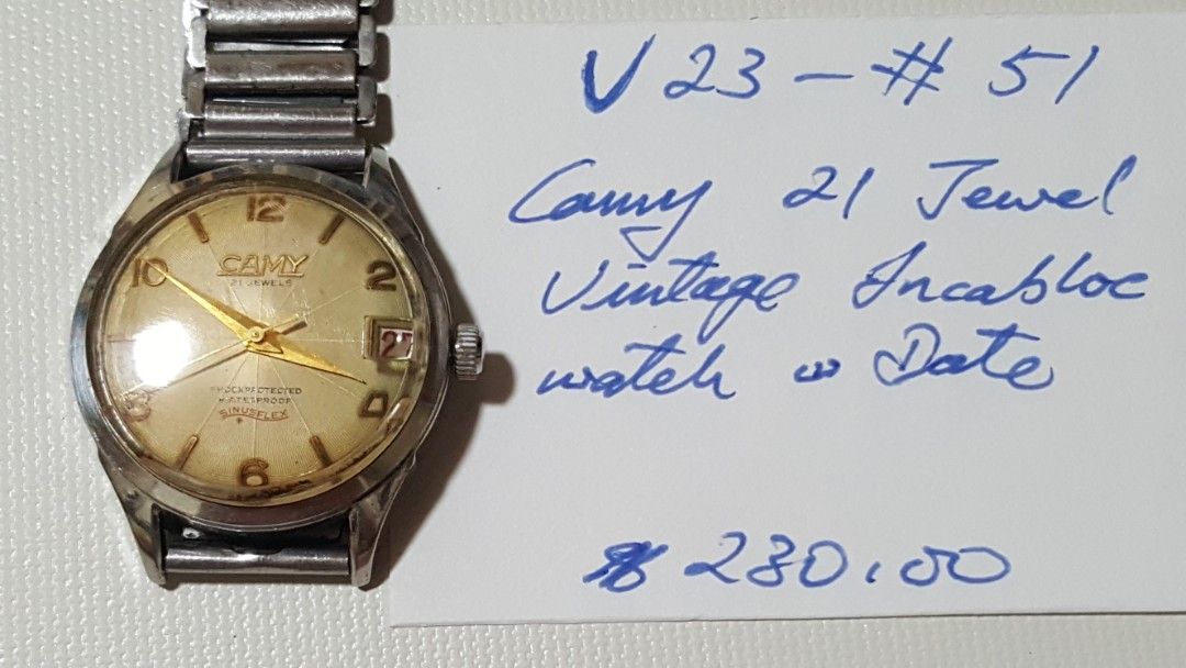 CAMY 21 Jewel Vintage Incabloc watch, Men's Fashion, Watches