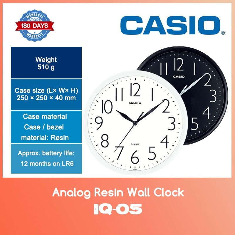 Casio discount wall clock