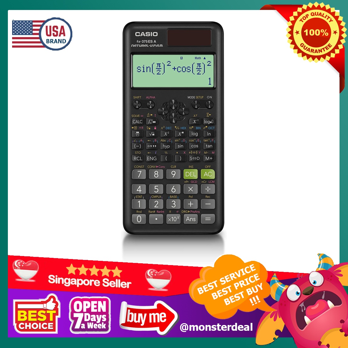 Calcolatrice Scientifica Casio FX 87 DE Plus 2nd Edition - Per Scuola E Università