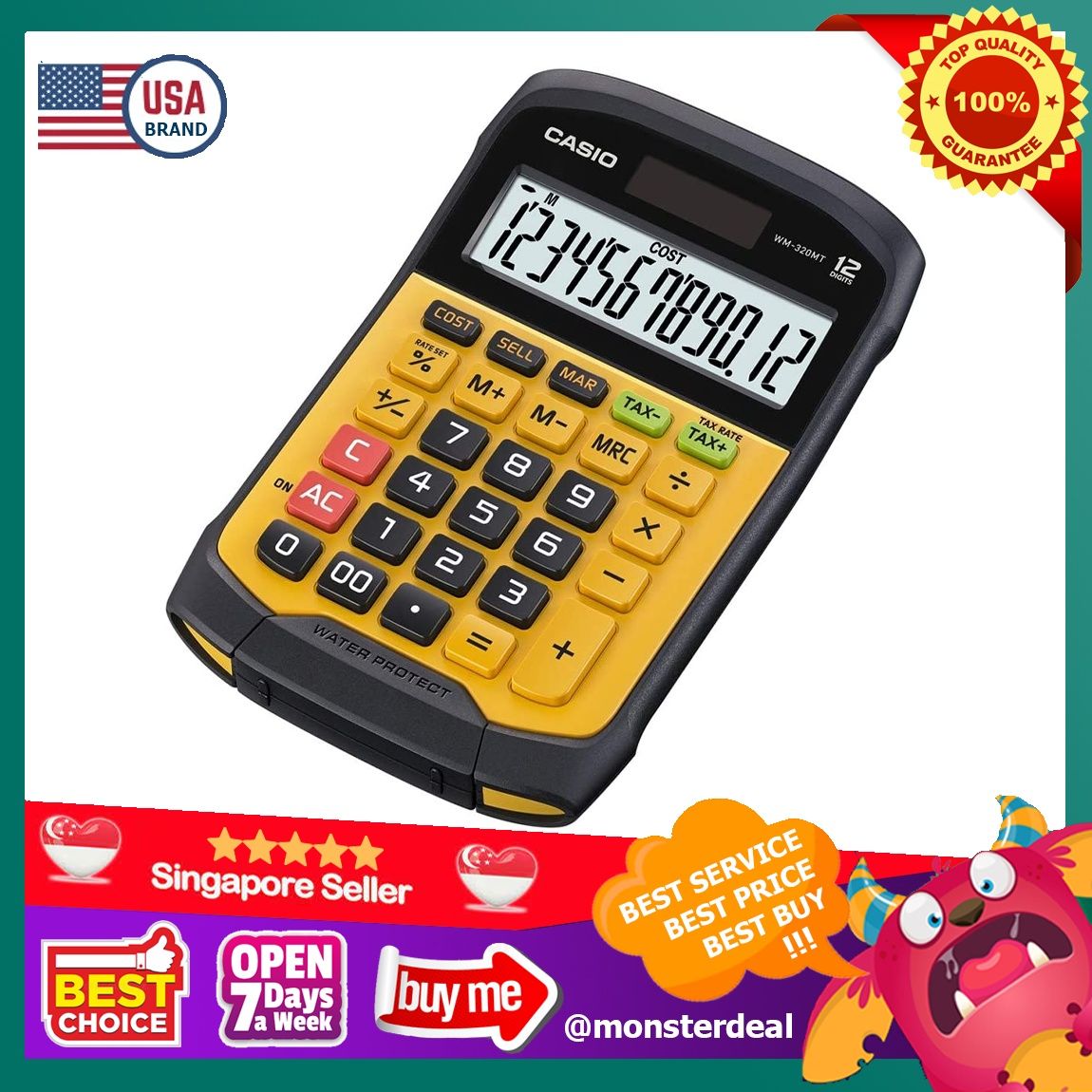 Casio waterproof and dustproof calculator WM 320MT N mini just