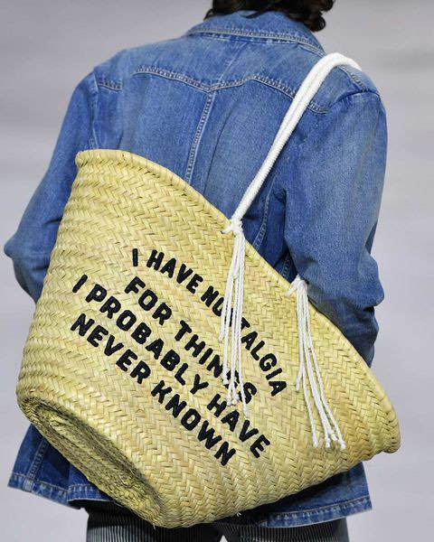 CELINE BEACH / PICNIC BAG (RATTAN/ RAFFIA), Women's Fashion, Bags ...
