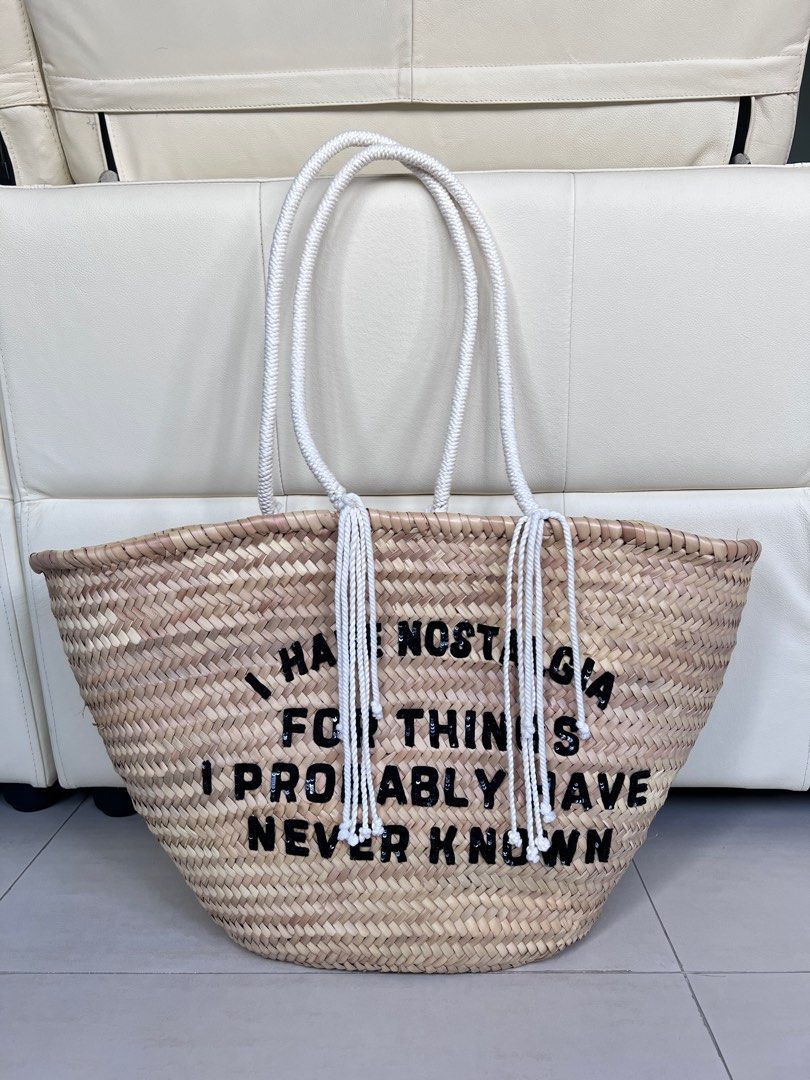 CELINE BEACH PICNIC BAG RATTAN RAFFIA Women s Fashion Bags