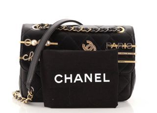 Chanel Hairpin Charms 2 tone CC FLAP BAG