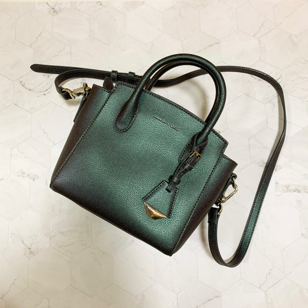 Charles & Keith Crossbody Bag in Pewter Colour, Women's Fashion, Bags