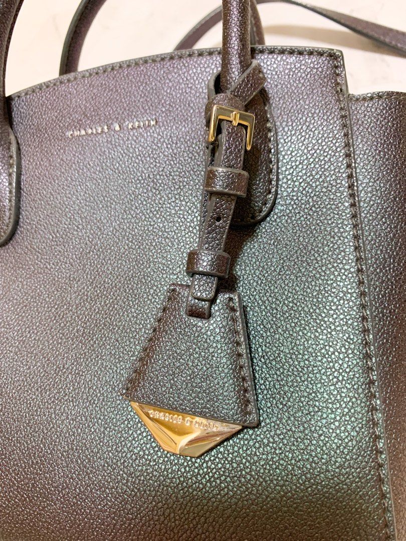 Charles & Keith Crossbody Bag in Pewter Colour, Women's Fashion, Bags