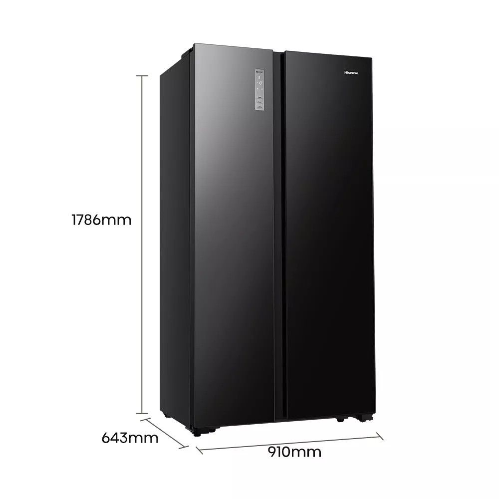 Check out Hisense Side By Side 2 Door Inverter Refrigerator Black