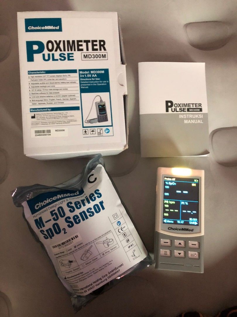 Choicemmed Pulse Oximeter Md300M Handheld Dewasa & Bayi, Bayi & Anak