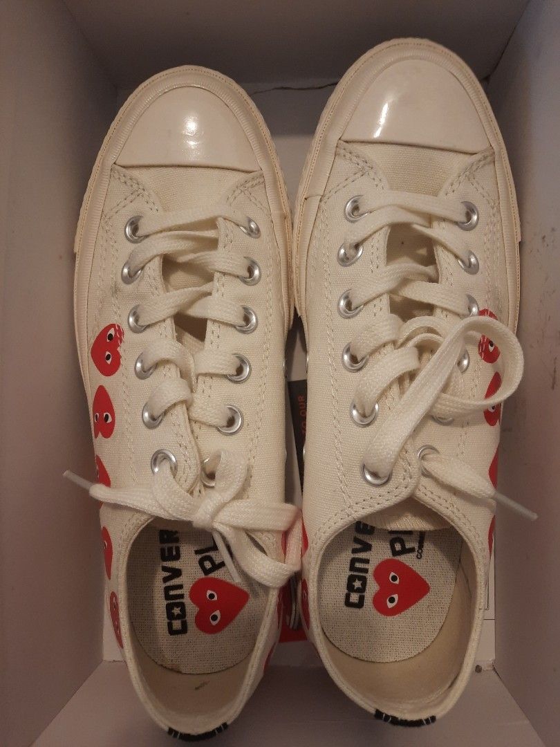 Converse x CDG Play Triple Heart (US 8), Luxury, Sneakers & Footwear on ...