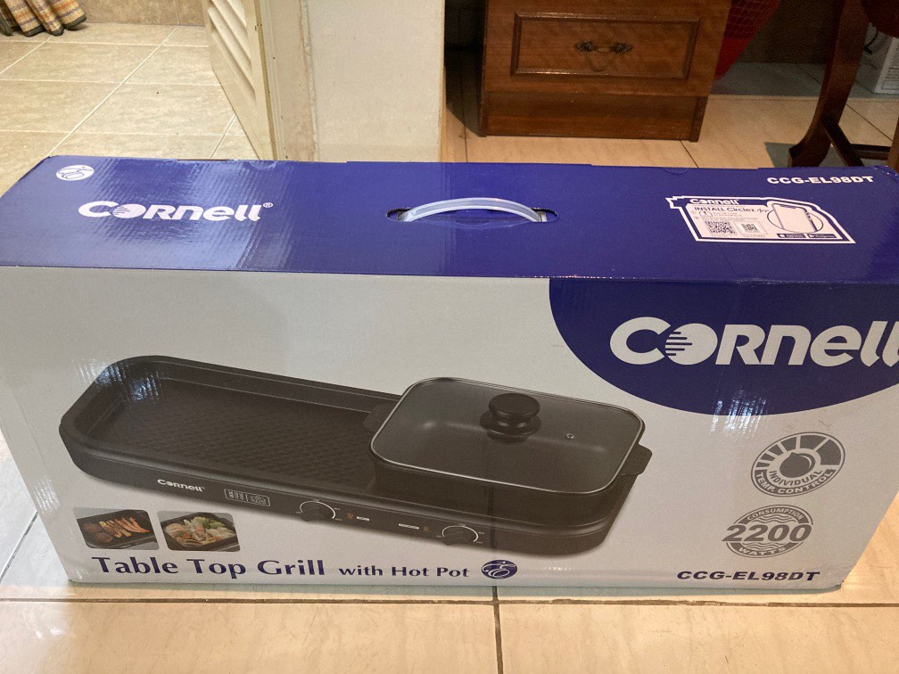 Cornell table top grill with hot pot, TV & Home Appliances, Kitchen