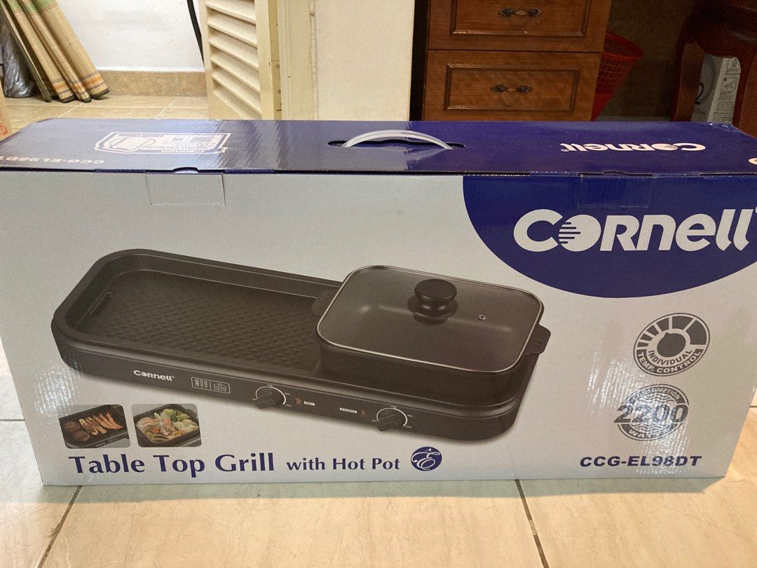 Cornell table top grill with hot pot, TV & Home Appliances, Kitchen