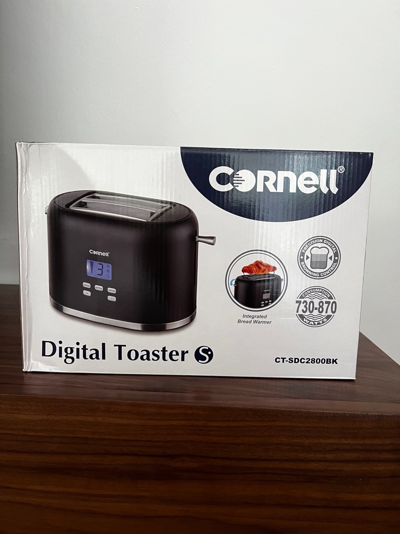 Cornell toaster (digital display) + raised pastry warmer, TV & Home