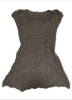 Crocheted Dasiesyard Dress Y2K Grunge