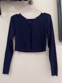Crop knit cardigan uniq**