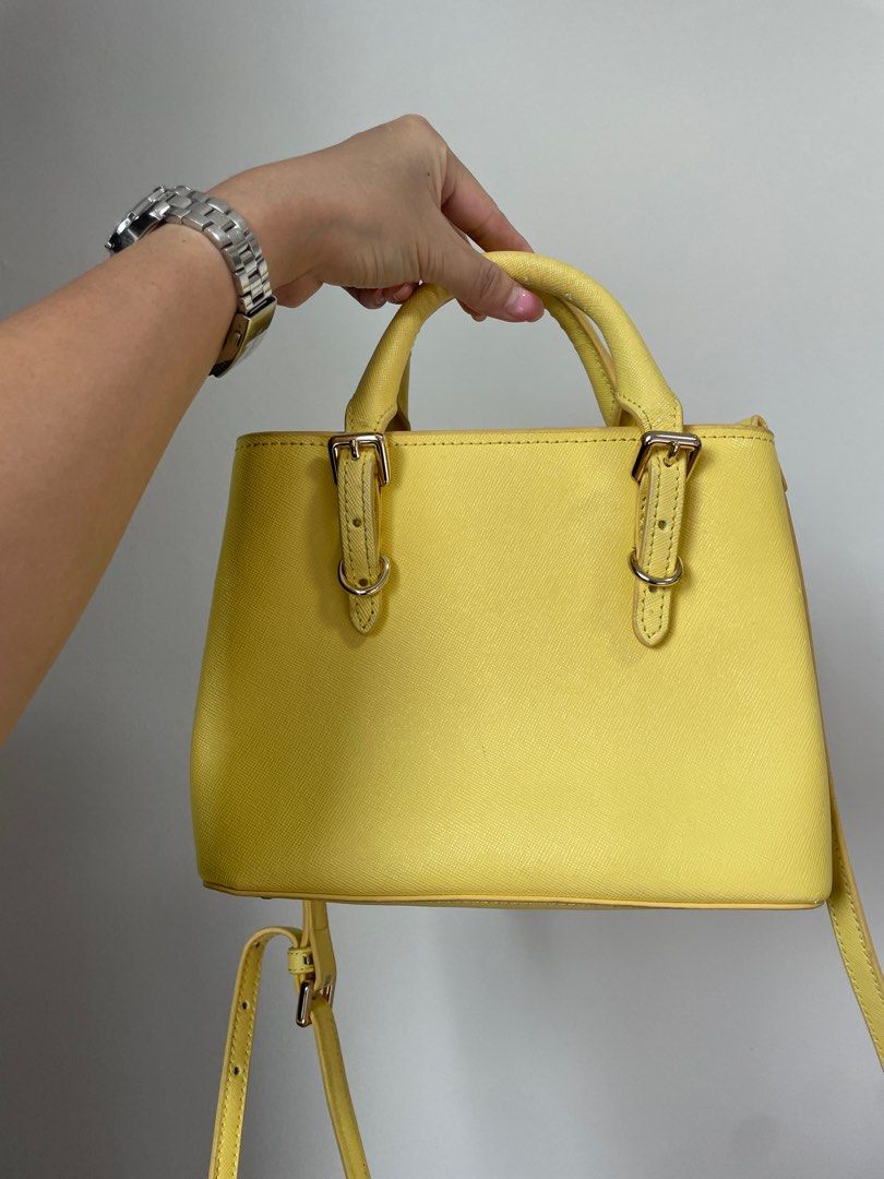 Cute bright yellow shoulder tote bag Australian brand Women s