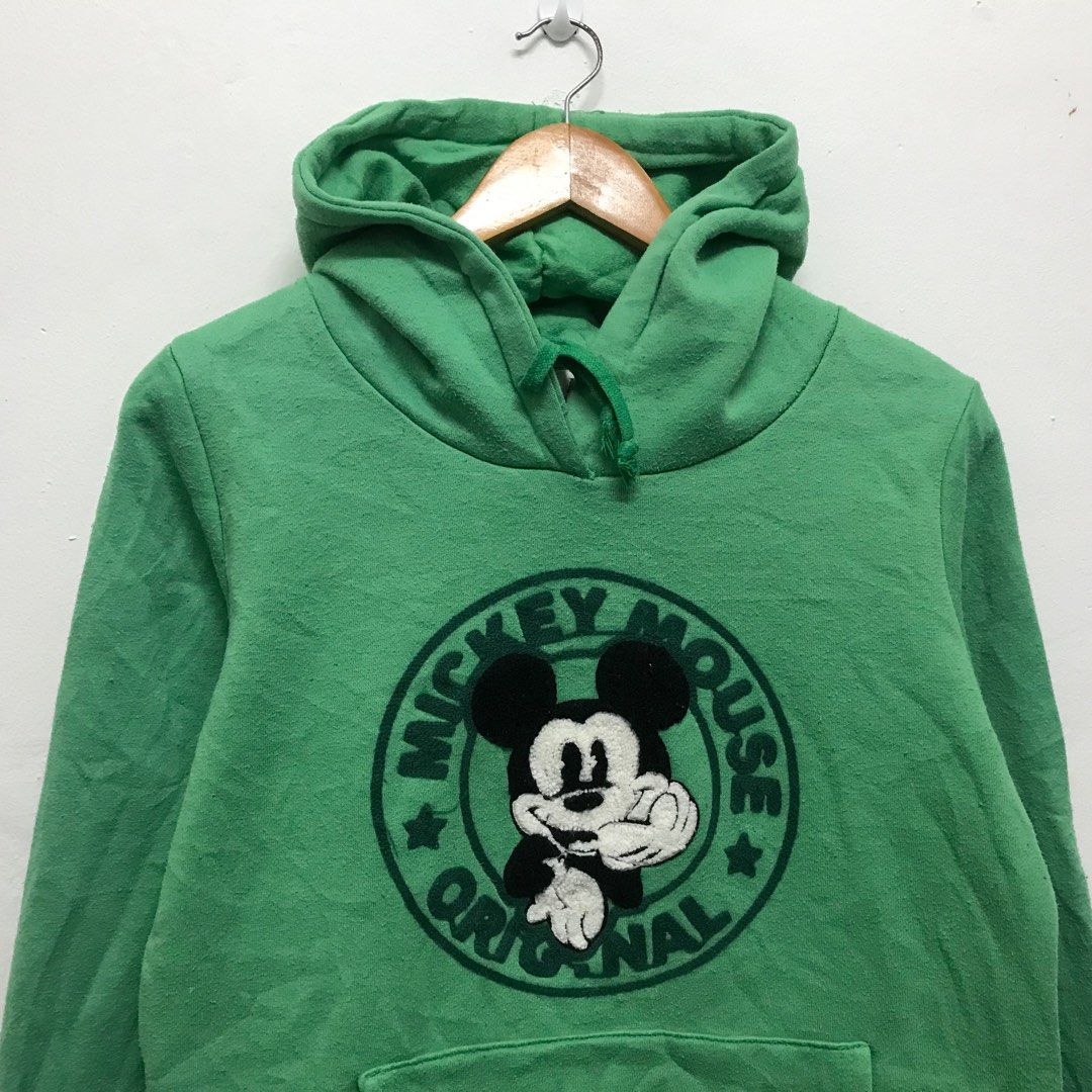 Unisex disney mickey sales embroidery hooded fleece sweatshirt