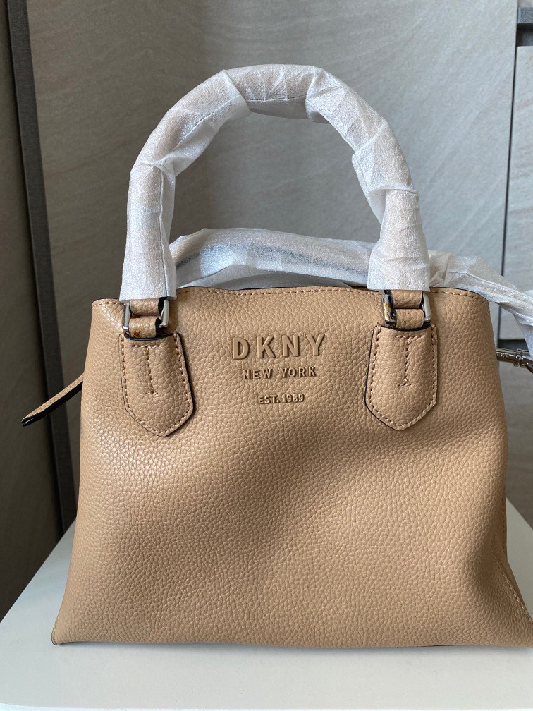 DKNY camel colour leather handheld bag