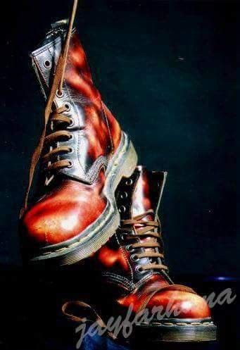 Dr martens red flame boots online