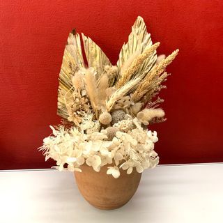 Dried Preserved Flowers With Pot