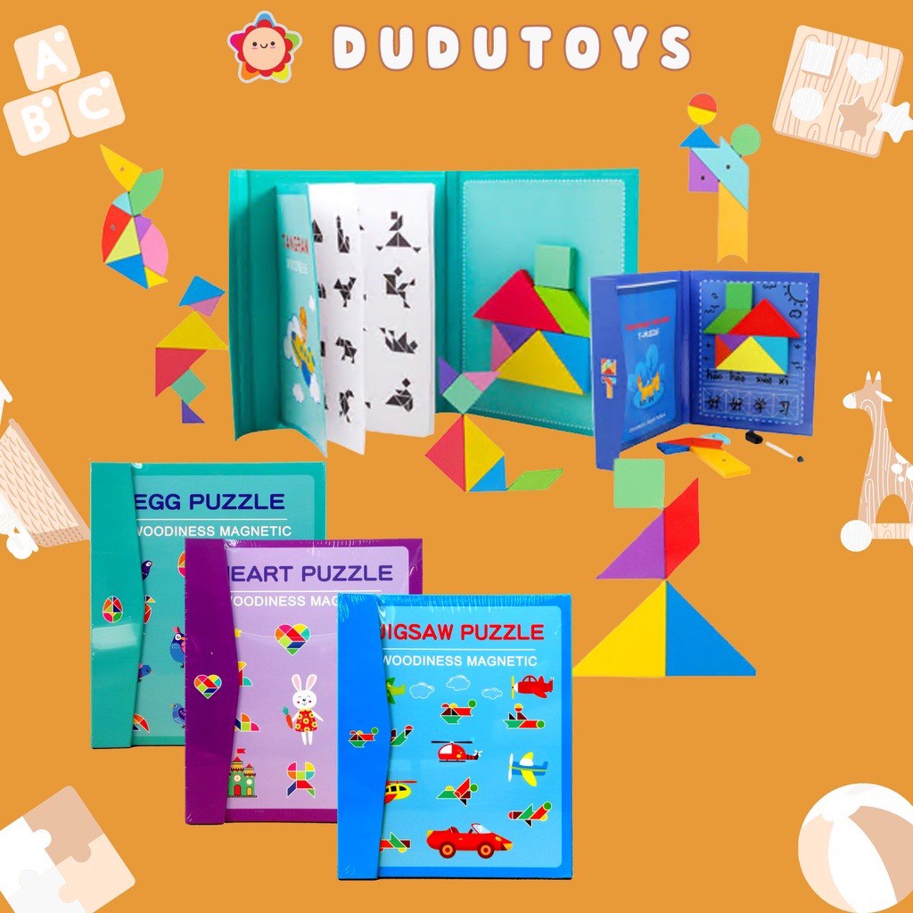 DuduToys 3D Magnetic Toys Jigsaw Tangram Puzzles for Kids Game ...