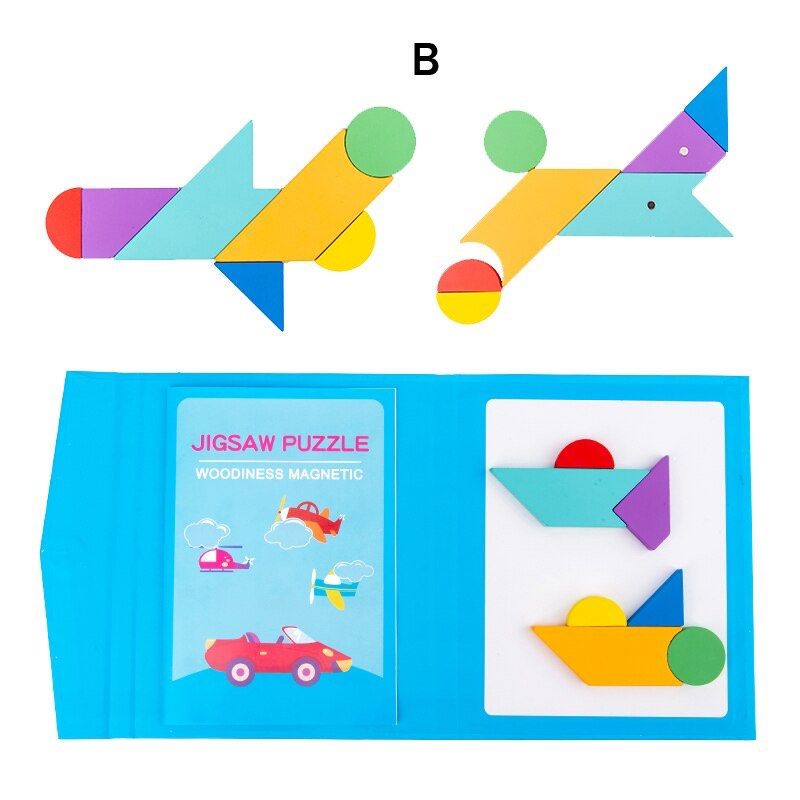 DuduToys 3D Magnetic Toys Jigsaw Tangram Puzzles for Kids Game ...