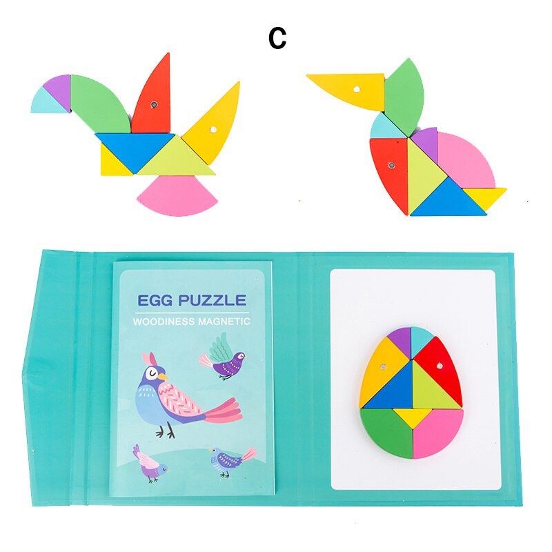 DuduToys 3D Magnetic Toys Jigsaw Tangram Puzzles for Kids Game ...