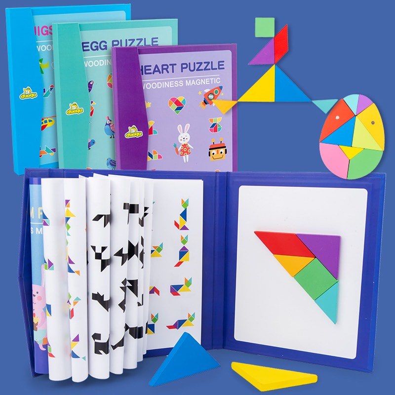 DuduToys 3D Magnetic Toys Jigsaw Tangram Puzzles for Kids Game ...