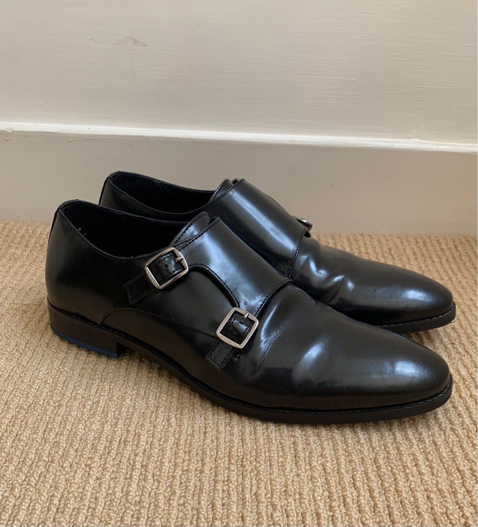 Dune double monk cheap strap shoes