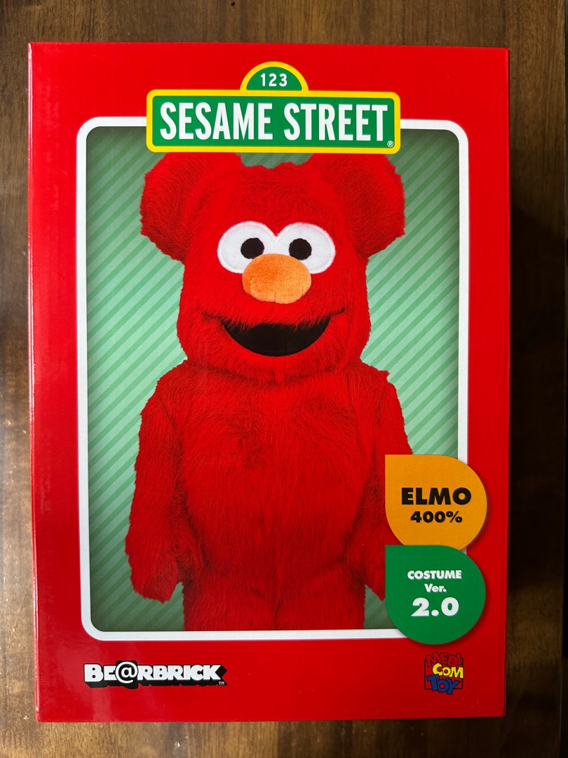 Elmo 400% Bearbrick, 興趣及遊戲, 玩具& 遊戲類- Carousell