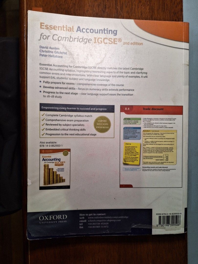 Essential Accounting IGCSE, Hobbies & Toys, Books & Magazines