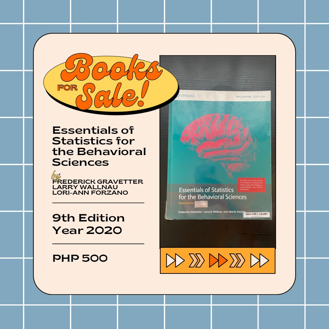 Essentials of Statistics for the Behavioral Sciences on Carousell