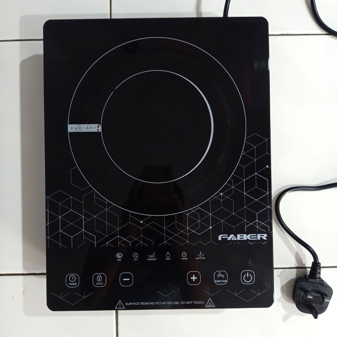 Faber Induction Ceramic Cooktop 2000W, TV & Home Appliances, Kitchen