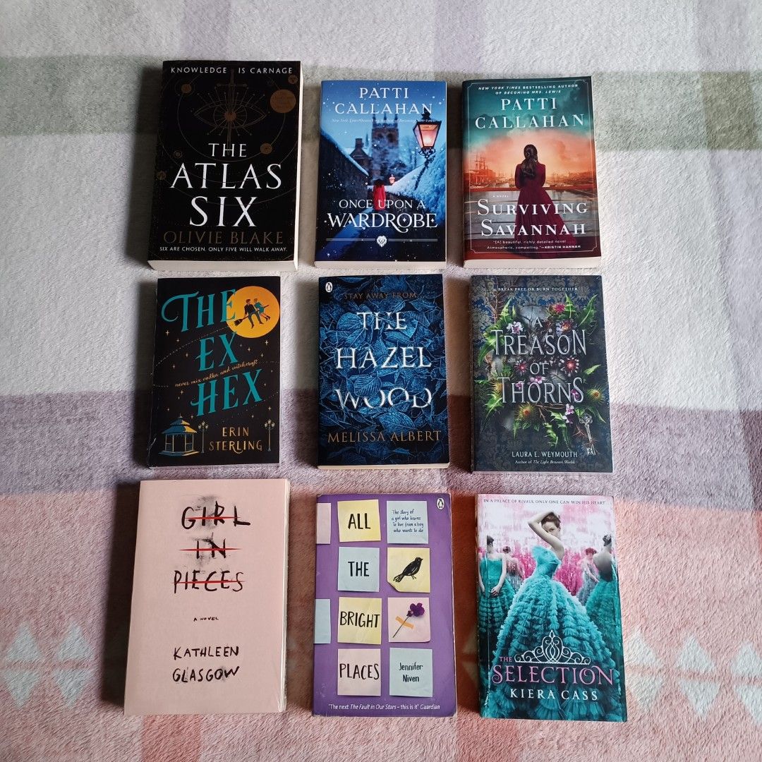 Fantasy Romance Books (Category: Storybooks) located in Angono. Submitted by chapter_nine (Listing ID 1234160118, Image 1). Description: Pricelist: All The Bright Places - 150 A Thousand Pieces of You - 200 Carry On - 200 The Selection - 350 Once Upon A Wardrobe - 380 Once Upon A Wardrobe - 380 The Ex Hex - 380 The Hazelwood - 380 A Sorcery of Thorns - 380 Girl In Pieces - 380 The Atlas Six - SOLD.