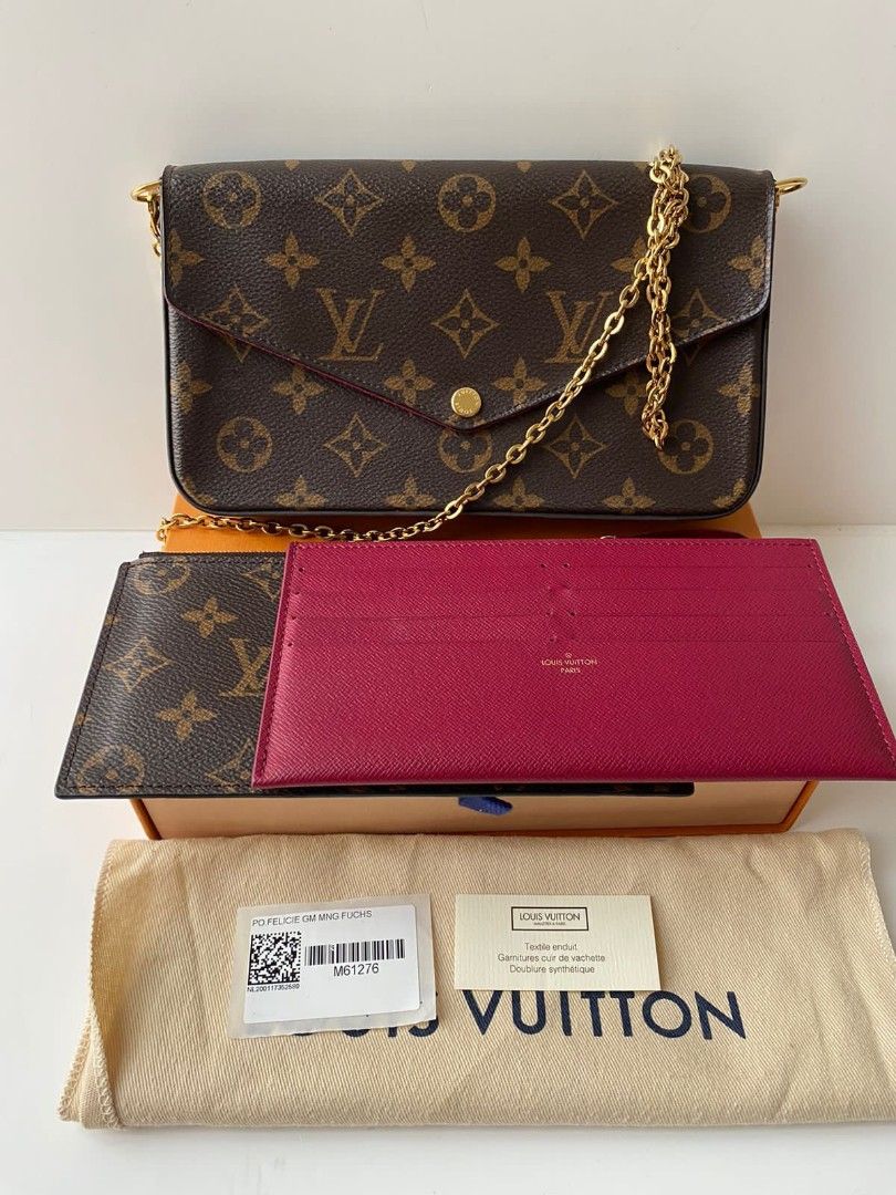 Fast Sale VGC LV Pochette Felicie Monogram 2020 With 2 pouch tag dustbag box and e receipt pdf Nett Exclude ongkir Barang Mewah Tas Dompet di Carousell