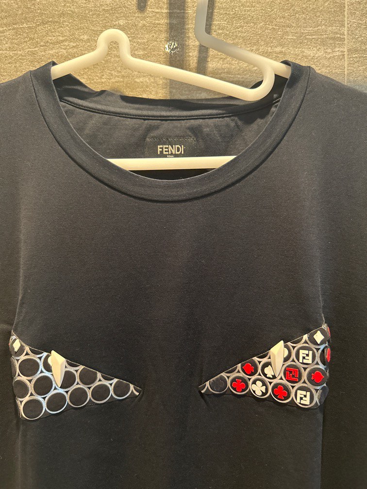 Black fendi store eye t shirt
