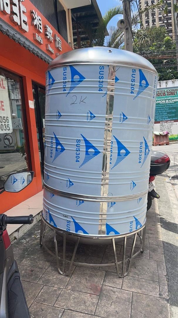 FOR SALE WATER STORAGE TANK (Category: Water Purifiers & Dispensers) located in Valenzuela. Submitted by marohdeleon13 (Listing ID 1234077130, Image 3). Description: ⚠️ FOR SALE WATER STORAGE TANK⚠️ ✔ Brand new quality water storage tank ✅ .7mm gauge/thickness ✅ 100% Stainless 304 material Stainless steel ✅ Sizes 500L - 20,000L ✅ Vertical / Horizontal tank ✅ 1year warranty on manufacturer’s defect 💳 MOP - GCASH - CASH ON DELIVERY 🚚 FREE DELIVER