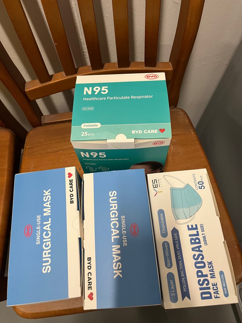 Free masks (expiry 06/22), Health & Nutrition, Face Masks & Face