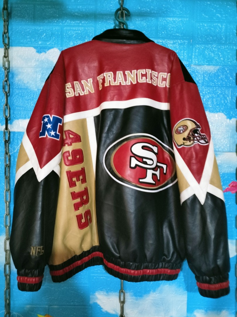 NFL, Jackets & Coats, Nfl Old School Vintage 49ers Leather Jacket 2xl